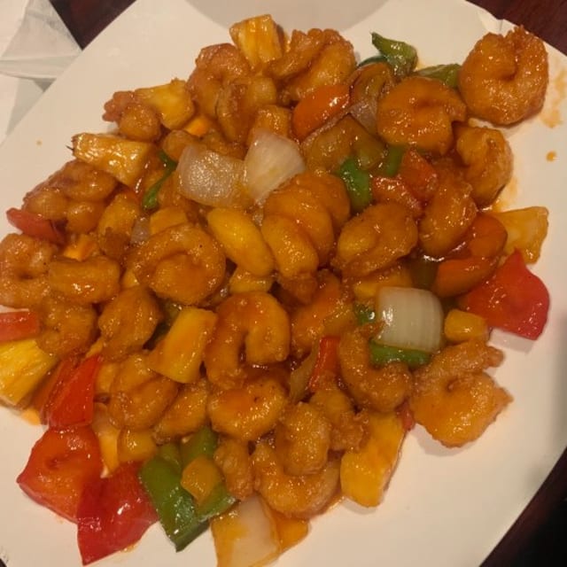 Sweet & sour shrimp (lunch).