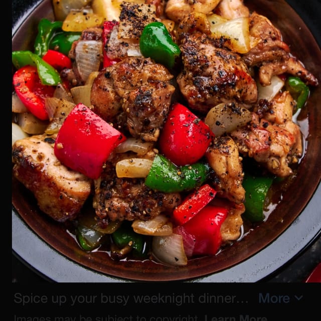 Pepper Chicken (Dinner).