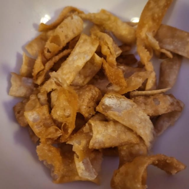Crispy Wonton Strips.