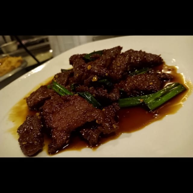 Mongolian beef (lunch).