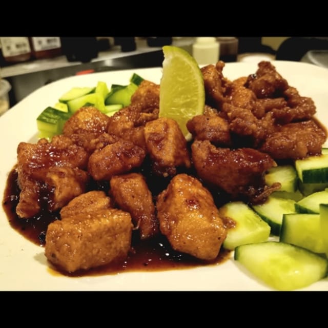 Korean pepper chicken (lunch).
